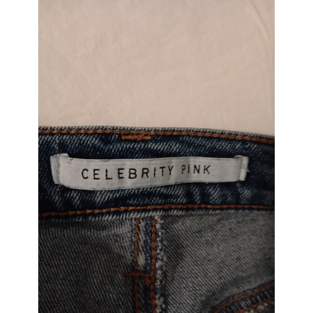 Celebrity Pink Women's Jeans Sz. 11/30 Straight Leg Faded Stretch Blue Denim - Picture 3 of 11